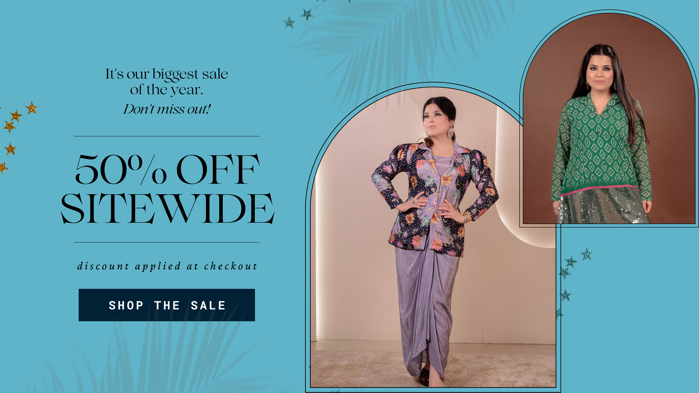 Fashion Sale Boho Homepage Website Design (Blog Banner)